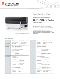 ICPE-9800 Spectrometer Spec Sheet